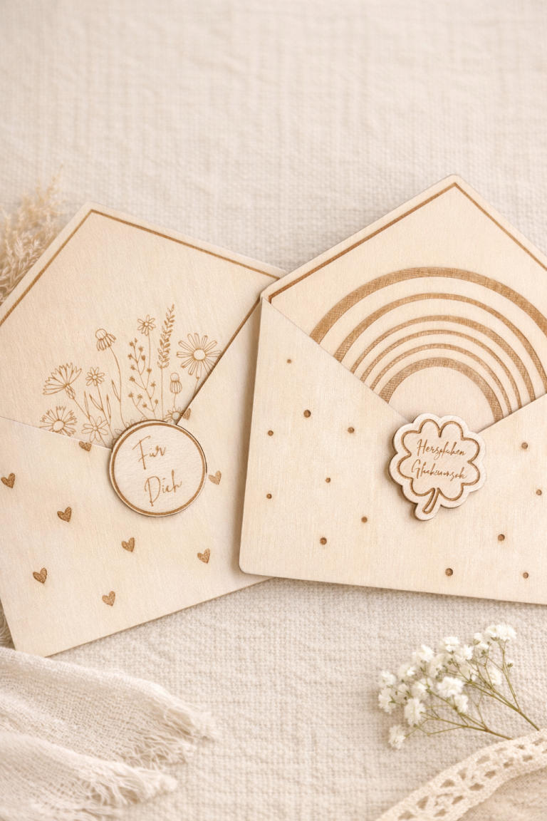 Geschenkkarten aus Holz