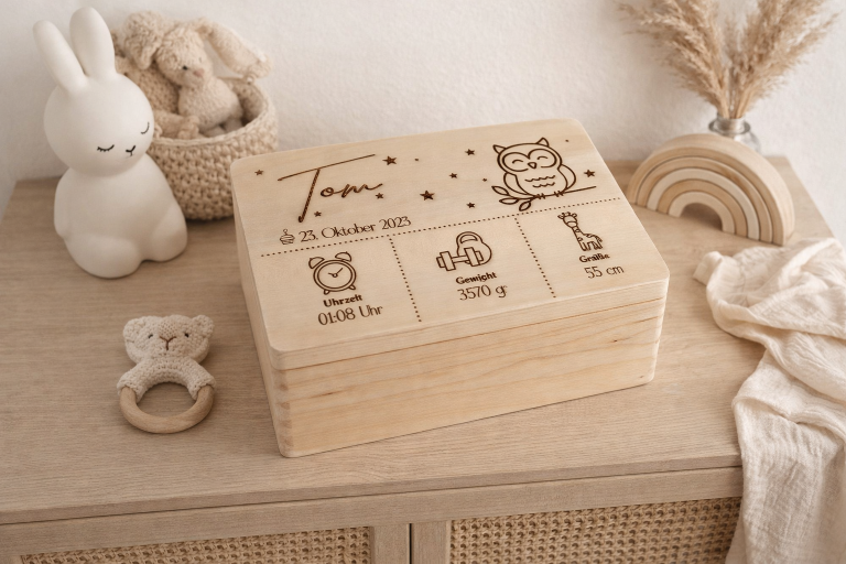 Erinnerungsbox aus Holz